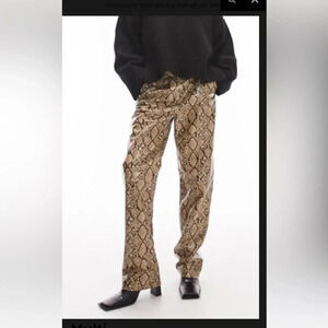 NWT TopShop Faux leather Snakeskin Pants-Size 8-Sexy Feminine